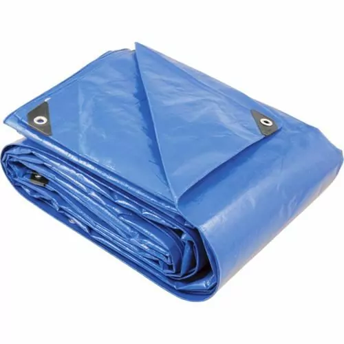 Lona reforçada de polietileno azul 5 m x 5 m