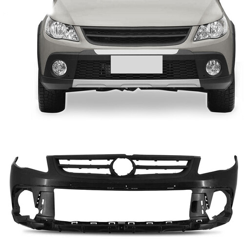 Para-choque Saveiro Cross/Gol Rallye G5 2009 a 2013 dianteiro preto liso - 6479