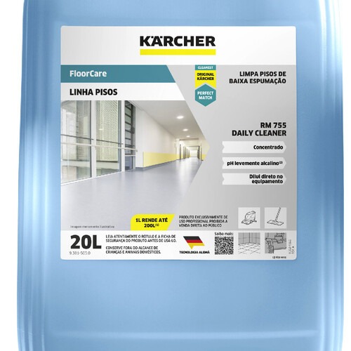 Detergente limpeza di�ria concentrado 20 Litros - FloorCare RM 755