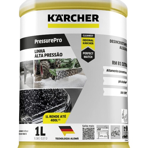 Detergente desincrustante profissional ultra concentrado 1 Litro - PressurePro RM 81 Detergente desincrustante profissional ultra concentrado 1 Litro - PressurePro RM 81