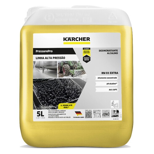 Detergente desincrustante profissional ultra concentrado 5 Litros - PressurePro RM 81 Detergente desincrustante profissional ultra concentrado 5 Litros - PressurePro RM 81
