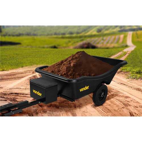 Carreta agr�cola para trator cortador de grama capacidade 400 kg