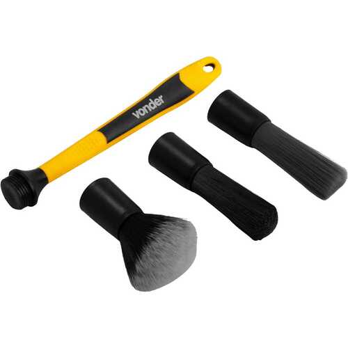 Pincel para detalhamento automotivo com 3 pontas intercambi�veis