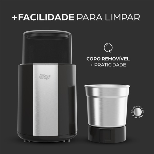 Moedor de caf� el�trico 200W l�minas em a�o inox - WMC200  220V