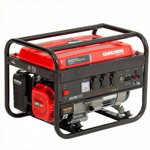 Gerador de energia 3 Kva a gasolina partida manual com AVR bivolt - GGN 3100  110V/220V