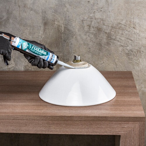 Silicone para fixa��o de cubas 380 gramas cinza - FIX CUBA