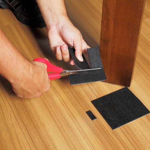 Feltro protetor adesivo retangular 127 x 51mm preto com 2 unidades