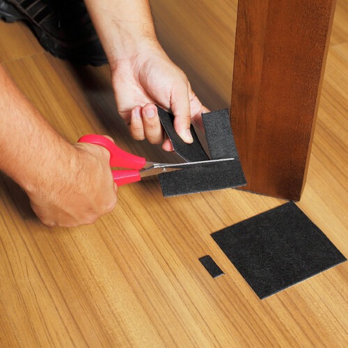 Feltro protetor adesivo retangular 127 x 51mm branco com 2 unidades