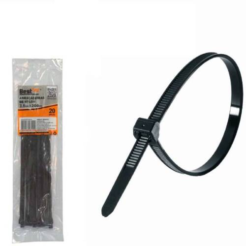 Abra�adeira de nylon 3,6 mm x 20 cm 20 pe�as - BFH2472