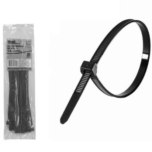 Abra�adeira de nylon 4,8 mm x 25 cm 20 pe�as - BFH2484