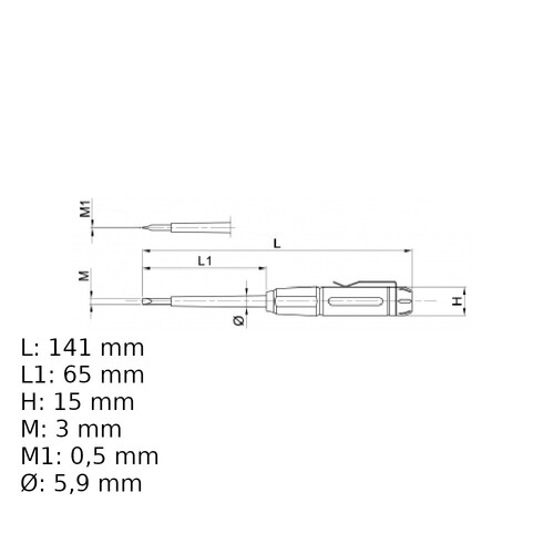 Chave teste com ponta fenda 150 a 250V - BW1253