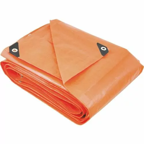 Lona reforçada de polietileno laranja 5 m x 4 m