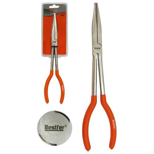 Alicate bico meia cana reto longo 11 Alicate bico meia cana reto longo 11