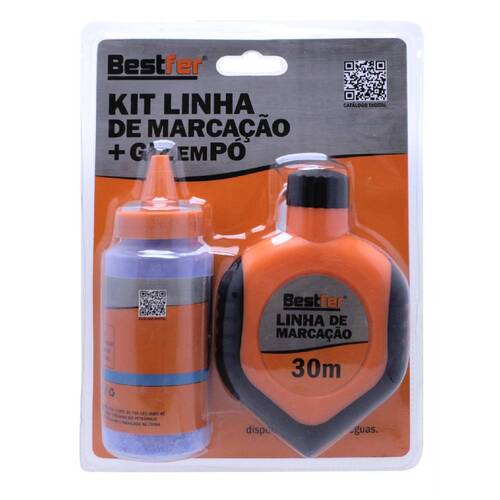 Giz de linha 30 metros com fio marcador em azul - BFH2912