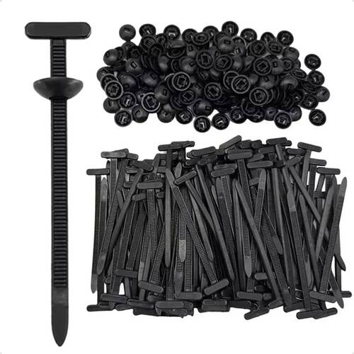 Abra�adeira de nylon cabe�a redonda 15 mm x 9,5 cm 100 pe�as preta