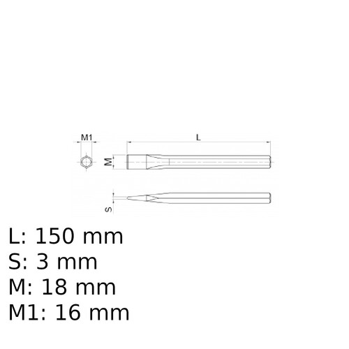 Talhadeira 18 x 150 mm encaixe sextavado 16 mm - BW34 Talhadeira 18 x 150 mm encaixe sextavado 16 mm - BW34