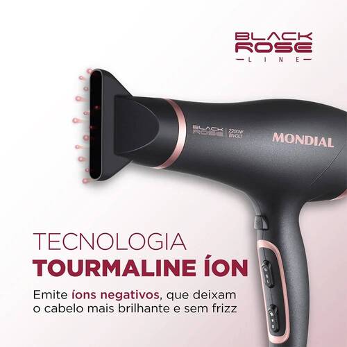 Secador de cabelo 2200 watts Black Golden Rose bivolt - SC-37  110V/220V