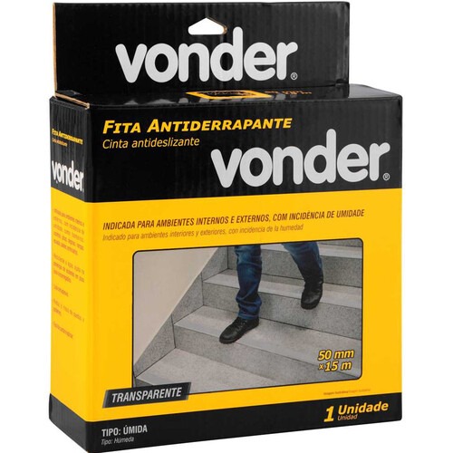 Fita adesiva antiderrapante transparente 50mm x 15m