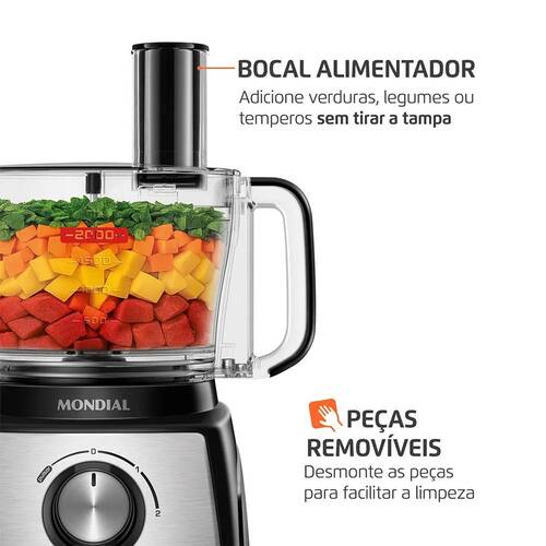 Multiprocessador de alimentos 1.000W 3 em 1 Turbo Chef - MPN-02-BE 110V Multiprocessador de alimentos 1.000W 3 em 1 Turbo Chef - MPN-02-BE 110V