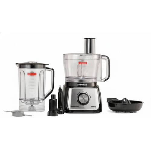 Multiprocessador de alimentos 1.000W 3 em 1 Turbo Chef - MPN-02-BE 110V Multiprocessador de alimentos 1.000W 3 em 1 Turbo Chef - MPN-02-BE 110V