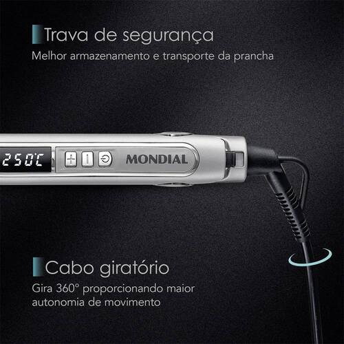 Prancha Progressiva cabo girat�rio Ultra Liss Pro - P-02-PRO  110V/220V