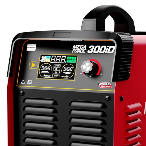 Inversora de solda 300A para eletrodo revestido e Tig 220/380/440V trif�sica - Mega Force 300iD