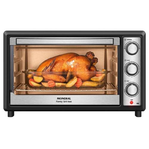 Forno el�trico 2000W 48L 3 pontos de aquecimento Family Grill Inox - FRN-48-BI  220V