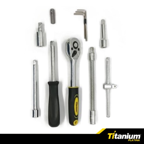 Jogo de soquete sextavado 4 a 14 mm encaixe 1/4 Jogo de soquete sextavado 4 a 14 mm encaixe 1/4