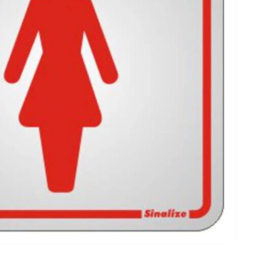 Placa sinalizadora de alumínio Sanitário Feminino - 120AD Placa sinalizadora de alumínio Sanitário Feminino - 120AD
