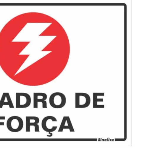 Placa sinalizadora em poliestireno Quadro de Força - 220AK Placa sinalizadora em poliestireno Quadro de Força - 220AK