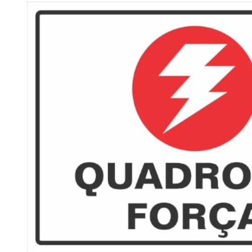 Placa sinalizadora em poliestireno Quadro de Força - 220AK Placa sinalizadora em poliestireno Quadro de Força - 220AK