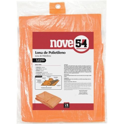 Lona de polietileno 12 x 10 m 100 micra laranja