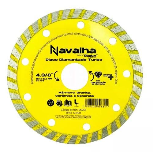 Disco diamantado turbo 110 mm para azulejo - 06052