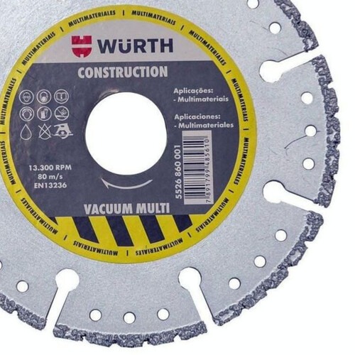 Disco diamantado segmentado 115 mm multimaterial - Construction