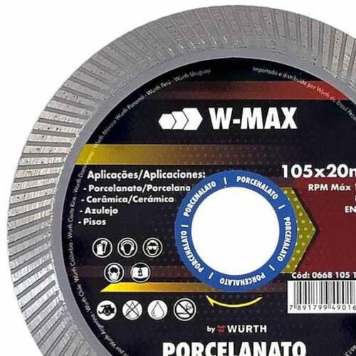 Disco diamantado turbo 105 mm para porcelanato - W-Max