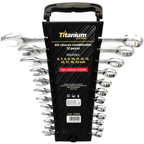 Jogo de chave combinada 6 a 22 mm com 12 pe�as - 7885