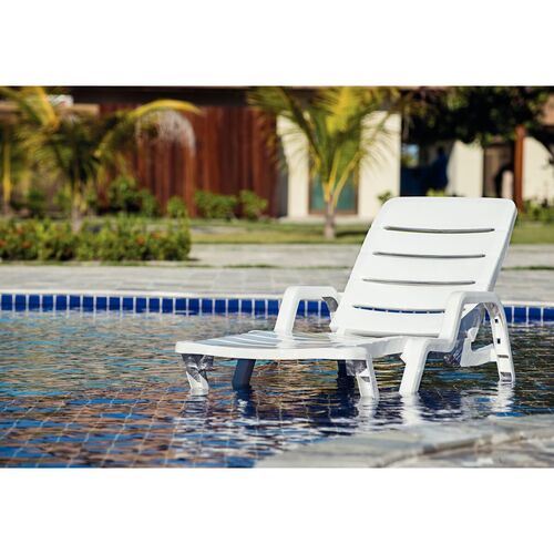 Kit 3 Espregui�adeiras em polipropileno 4 posi��es branca - Leblon