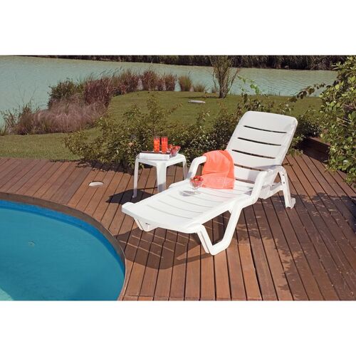 Kit 3 Espregui�adeiras em polipropileno 4 posi��es branca - Leblon