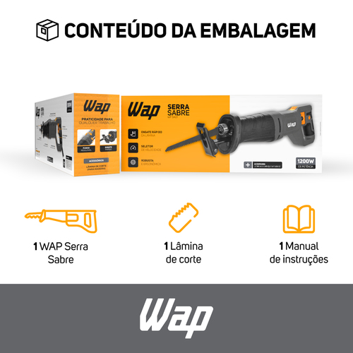 Serra sabre 1200 watts velocidade variável - WF SA01 220V Serra sabre 1200 watts velocidade variável - WF SA01 220V