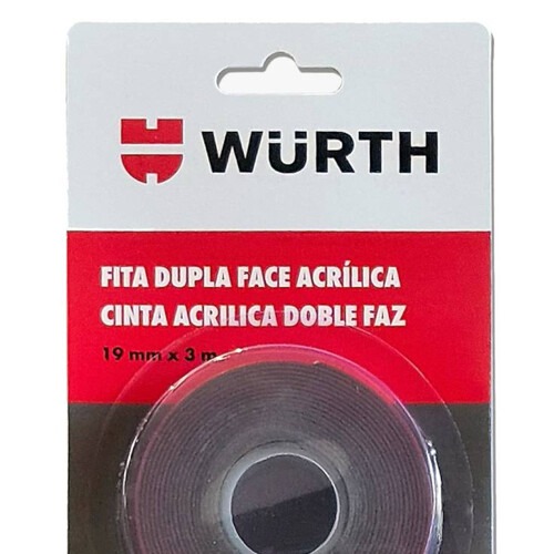 Fita dupla face acrilica cinza 19 mm x 3 m