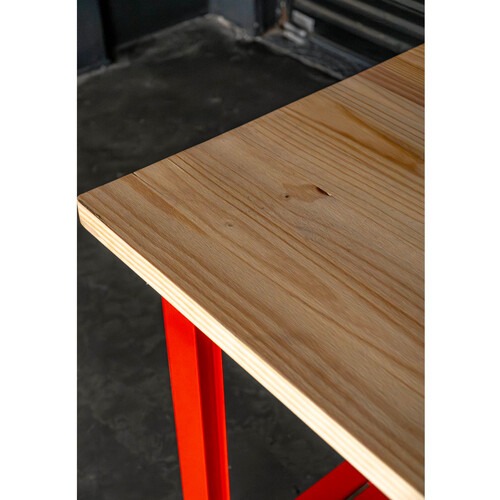 Bancada aberta 1500 x 600 mm com 1 gaveta tampo de madeira pinus - RLL-200