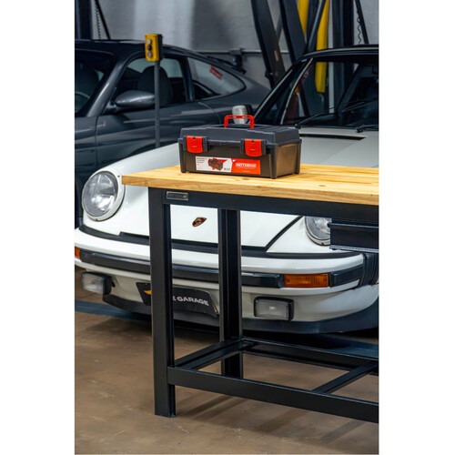 Bancada aberta 1500 x 600 mm com 1 gaveta tampo de madeira pinus - RLL-200