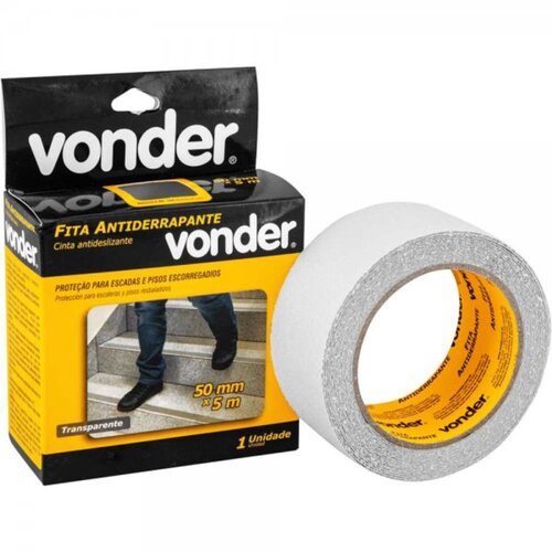 Fita adesiva antiderrapante transparente 50 mm x 5 m
