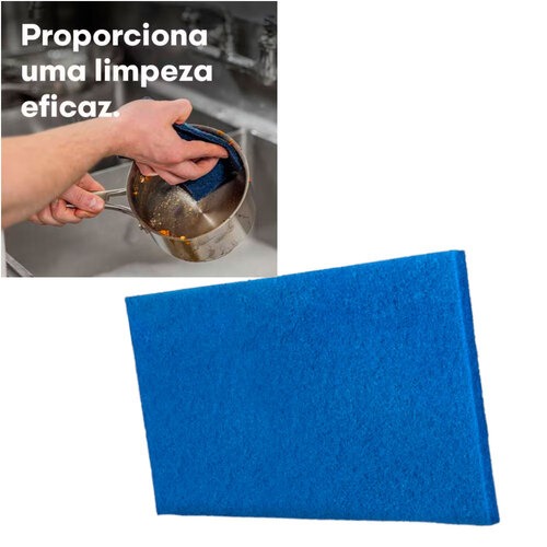 Fibra de limpeza N�o Risca 110 x 225 mm azul  2 unidades - Scotch Brite