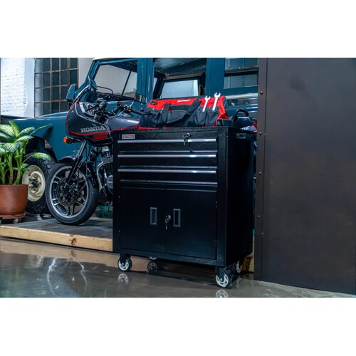 Carrinho para ferramentas com 3 gavetas e 2 portas 