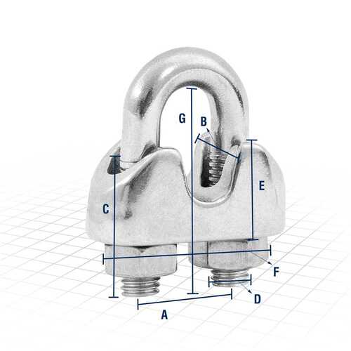 Clips para cabo em a�o inox 5/16