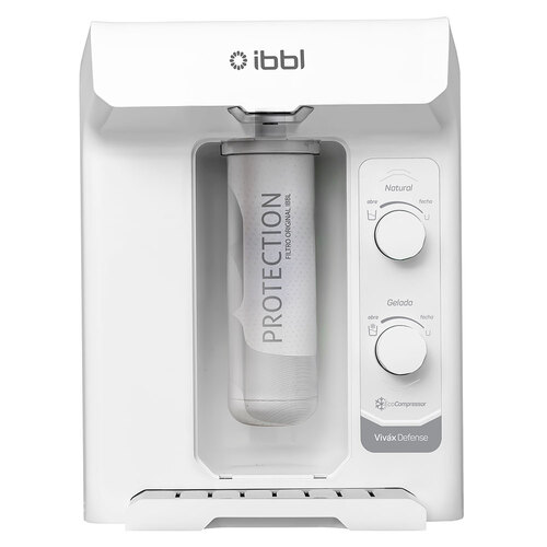 Purificador de �gua natural e gelada com compressor Branco - Viv�x Defense  110V