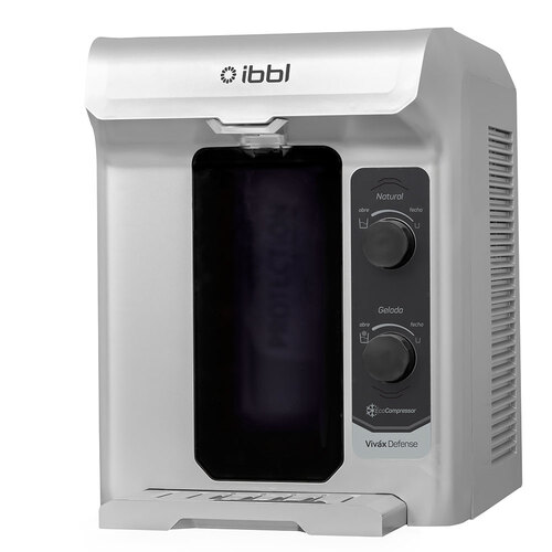 Purificador de �gua natural e gelada com compressor Prata - Viv�x Defense  110V