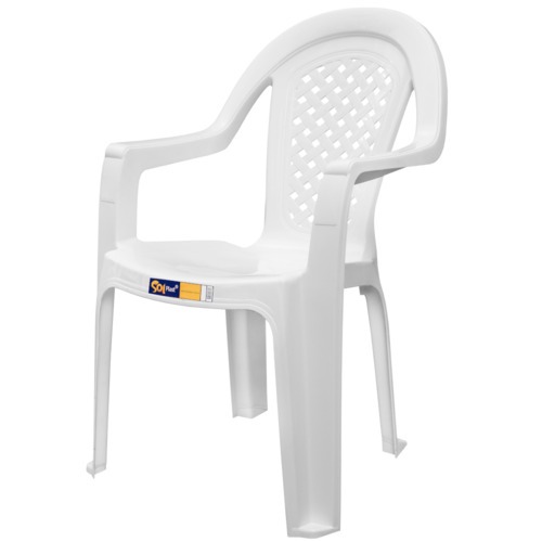 Cadeira plástica com braços - Jacarecica Cadeira plástica com braços - Jacarecica