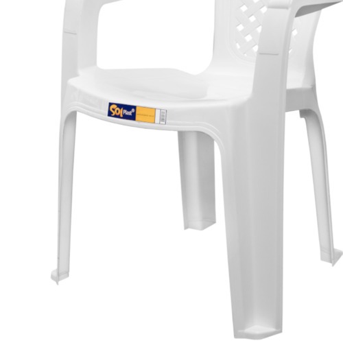 Cadeira plástica com braços - Jacarecica Cadeira plástica com braços - Jacarecica
